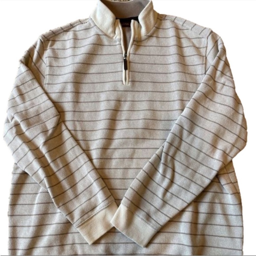 Tasso Elba Mens Large 1/4 Zip Sweater